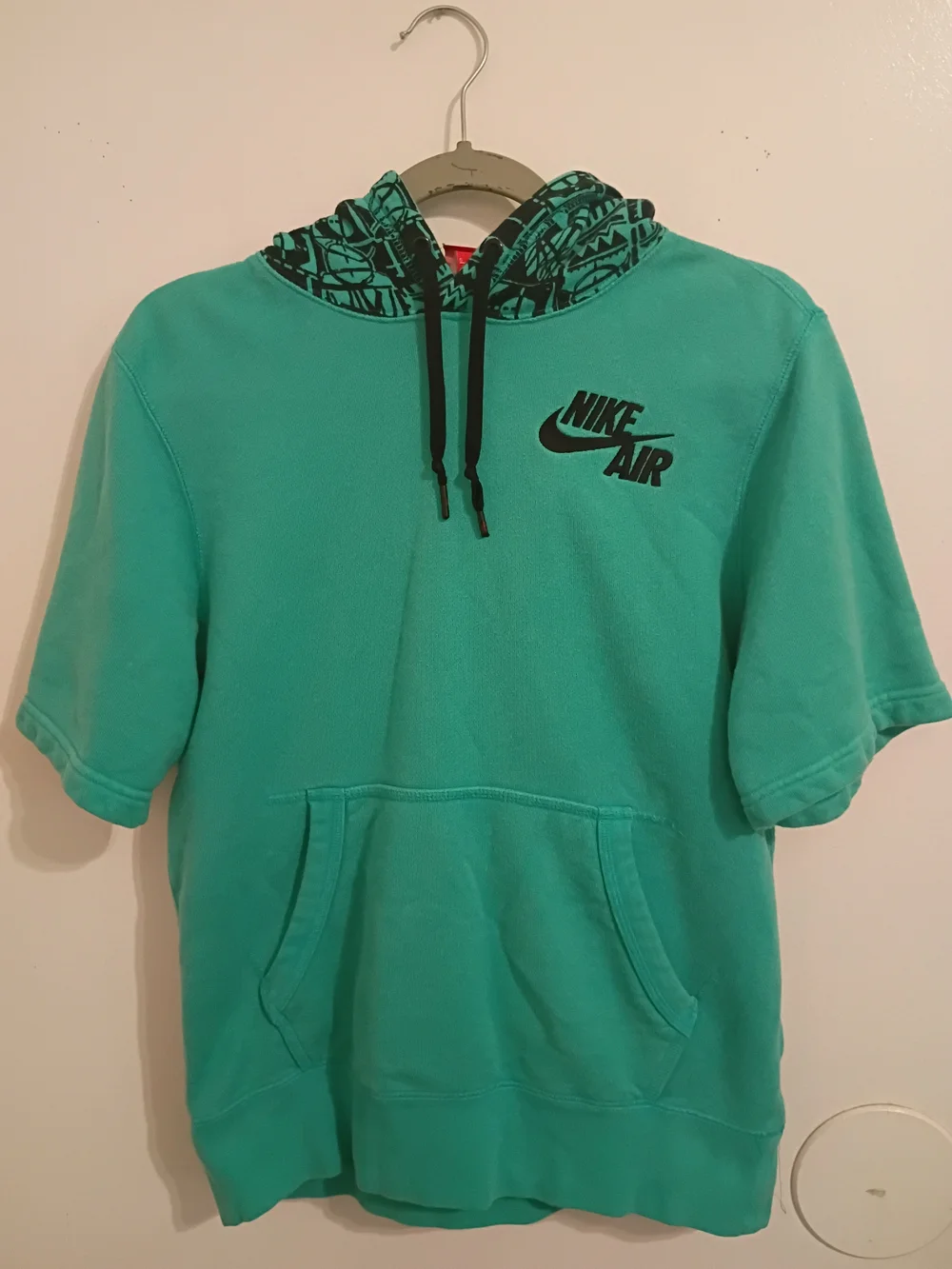 VTG Nike Air Women's Teal Short-Sleeve Hoodie Sz SP